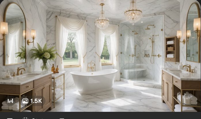 Remodeled luxury bathroom with freestanding tub and marble tile